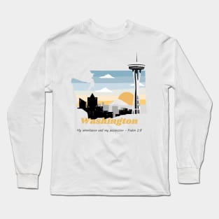 USA State of Washington Psalm 2:8 - My Inheritance and possession Long Sleeve T-Shirt